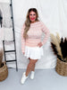 Peach Floral Mock Neck Top - Whiskey Skies - DAVI & DANI
