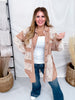 Peach Jam Long Sleeve Shacket W/ Crochet Detail - Whiskey Skies - POL CLOTHING INC.