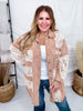 Peach Jam Long Sleeve Shacket W/ Crochet Detail - Whiskey Skies - POL CLOTHING INC.