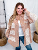 Peach Jam Long Sleeve Shacket W/ Crochet Detail - Whiskey Skies - POL CLOTHING INC.