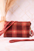 Peach & Rust Plaid Riley Crossbody Bag - Whiskey Skies - JEN & CO