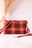 Peach & Rust Plaid Riley Crossbody Bag - Whiskey Skies - JEN & CO