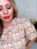 Peachy Pink Floral Fit and Flare Dress - Whiskey Skies - MIKAROSE