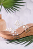 Pearl Covered Clear Strap Wedges - Whiskey Skies - CORKYS FOOTWEAR