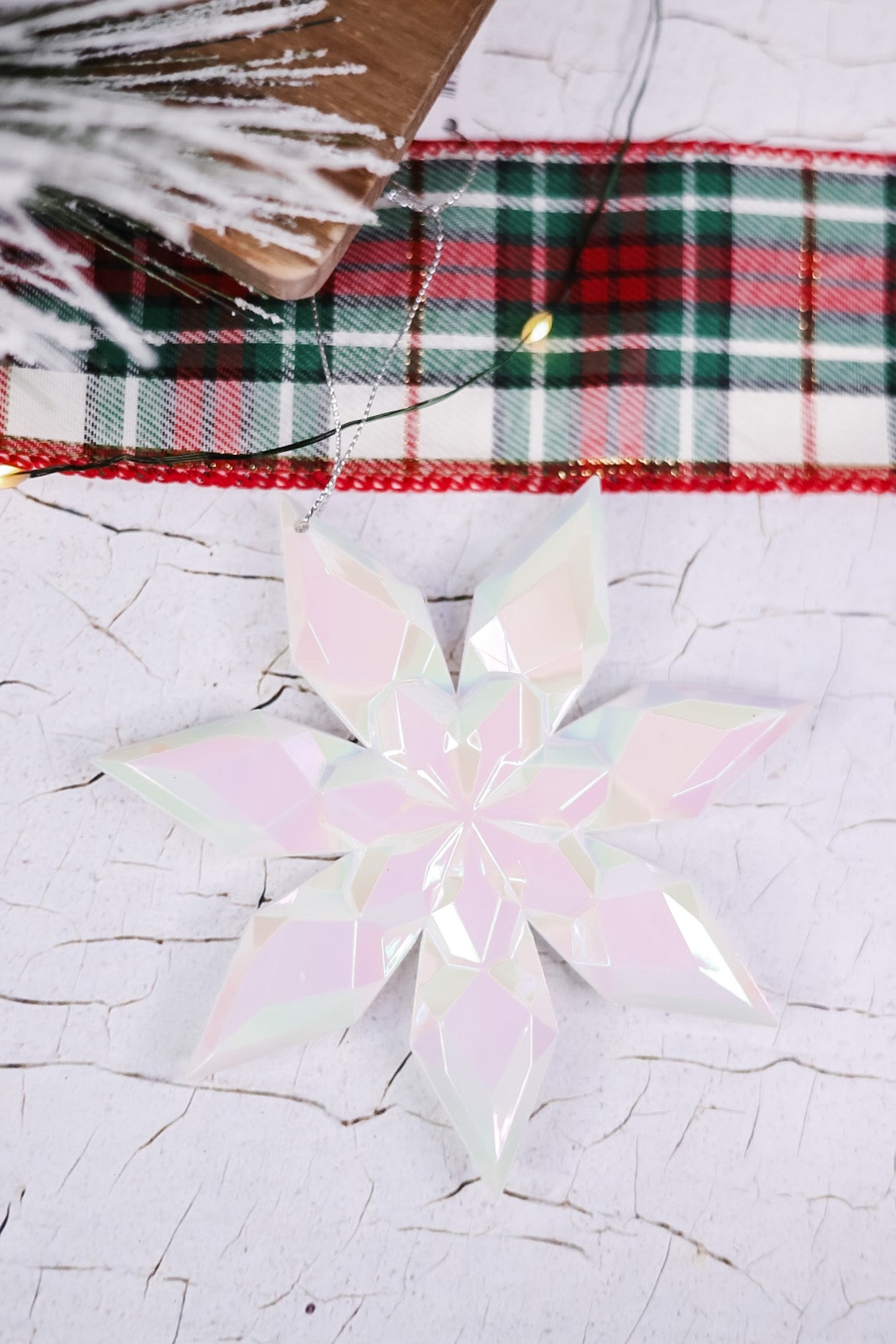 Pearl Iridescent Snowflake Ornaments (2 Styles) - Whiskey Skies - 180 DEGREES