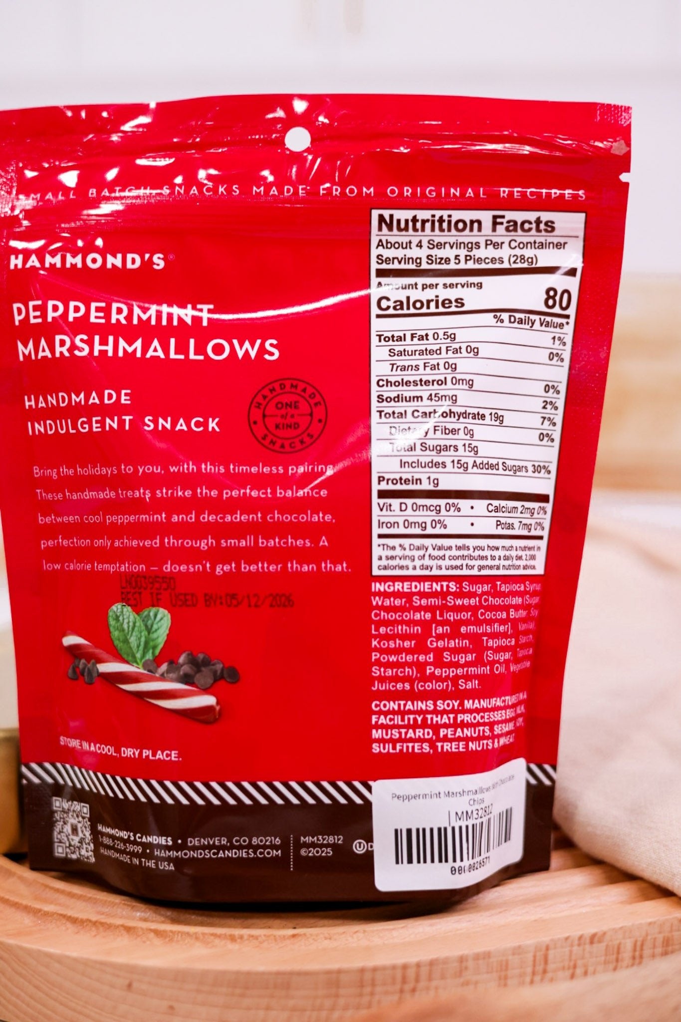 Peppermint Marshmalllows With Chocolate Chips - Whiskey Skies - HAMMOND'S CANDIES