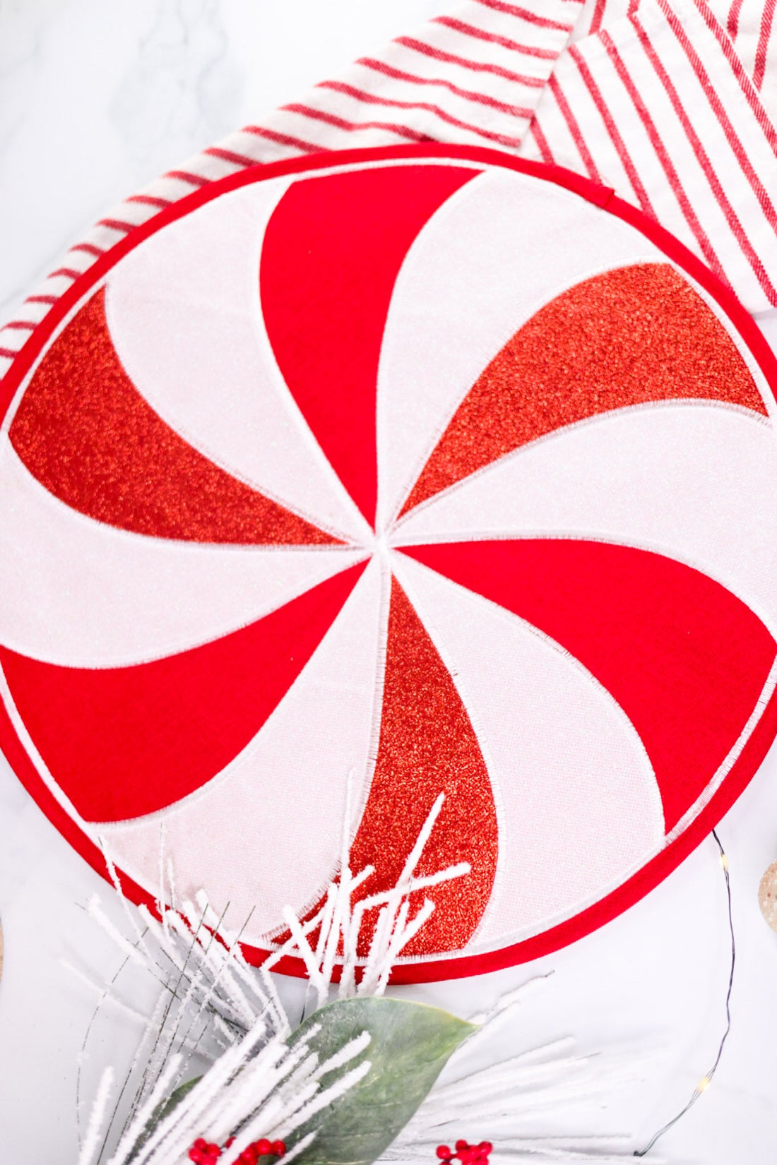 Peppermint Placemat - Whiskey Skies - C & F ENTERPRISES