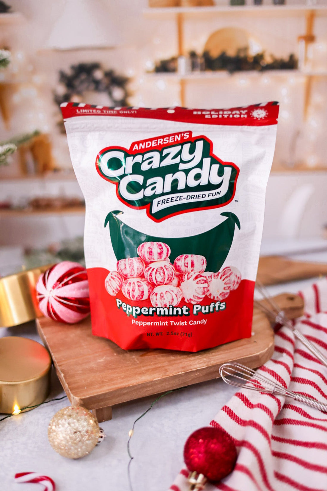 Peppermint Puffs Freeze Dried Candy - Whiskey Skies - ANDERSEN'S CRAZY CANDY