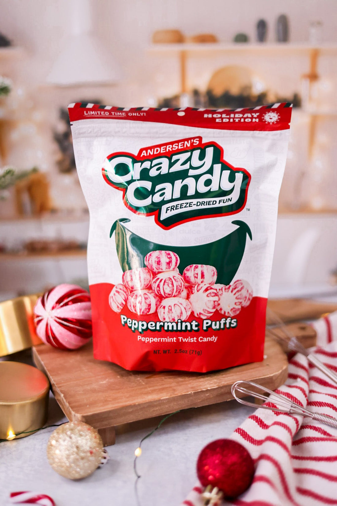 Peppermint Puffs Freeze Dried Candy - Whiskey Skies - ANDERSEN'S CRAZY CANDY