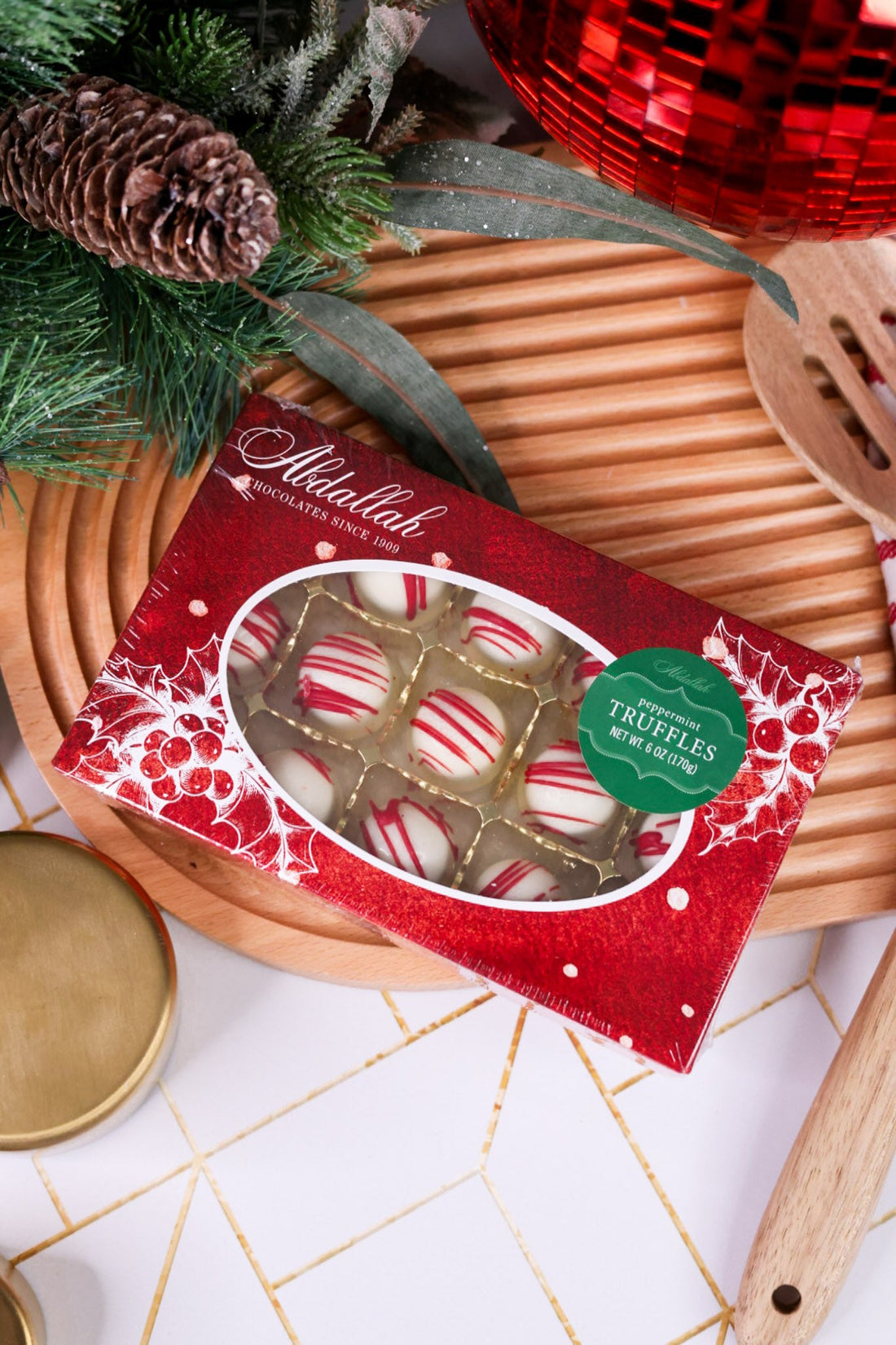 Peppermint Whipping Cream Truffles - Whiskey Skies - ABDALLAH CANDIES