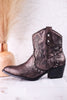 Pewter Bonnie Ankle Boots - Whiskey Skies - VERY G