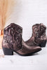 Pewter Bonnie Ankle Boots - Whiskey Skies - VERY G
