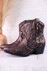 Pewter Bonnie Ankle Boots - Whiskey Skies - VERY G