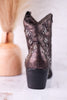 Pewter Bonnie Ankle Boots - Whiskey Skies - VERY G