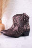 Pewter Bonnie Ankle Boots - Whiskey Skies - VERY G