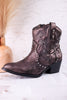 Pewter Bonnie Ankle Boots - Whiskey Skies - VERY G