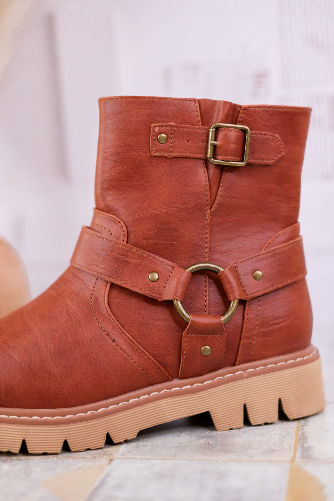 Pick of the Patch Bourbon Boots with Buckle Detail - Whiskey Skies - CORKYS FOOTWEAR