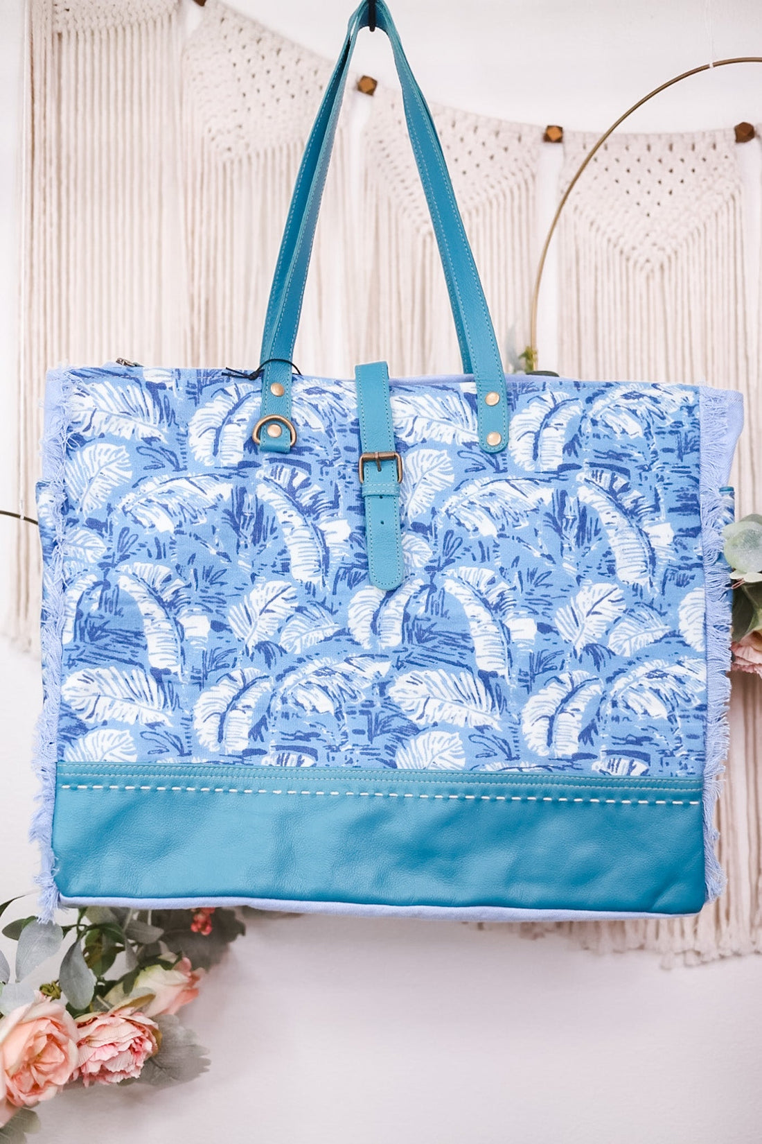 Pinadora Weekender Bag - Whiskey Skies - KHEMCHAND HANDICRAFT