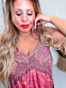 Pink Boho Bliss Harem Romper - Whiskey Skies - J.NNA