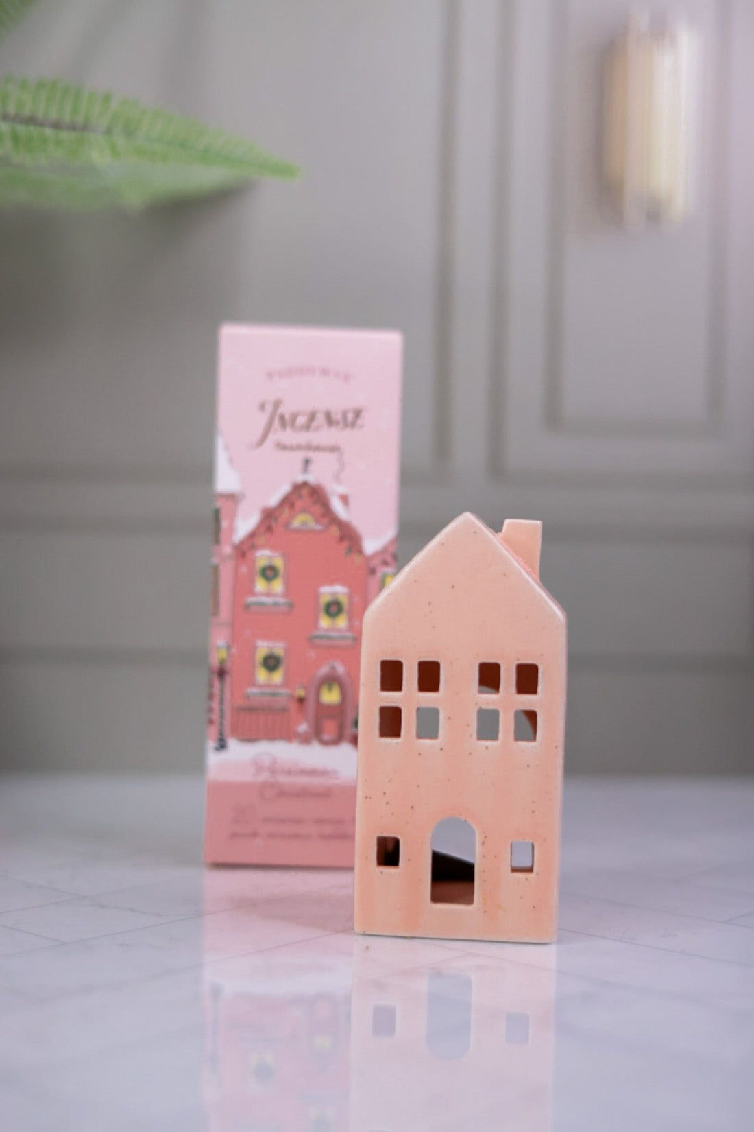 Pink Ceramic Incense House - Whiskey Skies - PADDYWAX