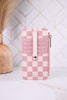 Pink Checkered Essentials Only Zippered Wallet - Whiskey Skies - DM MERCHANDISING