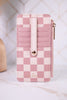 Pink Checkered Essentials Only Zippered Wallet - Whiskey Skies - DM MERCHANDISING