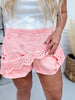 Pink Denim Eyelet Skort - Whiskey Skies - POLAGRAM + BAEVELY
