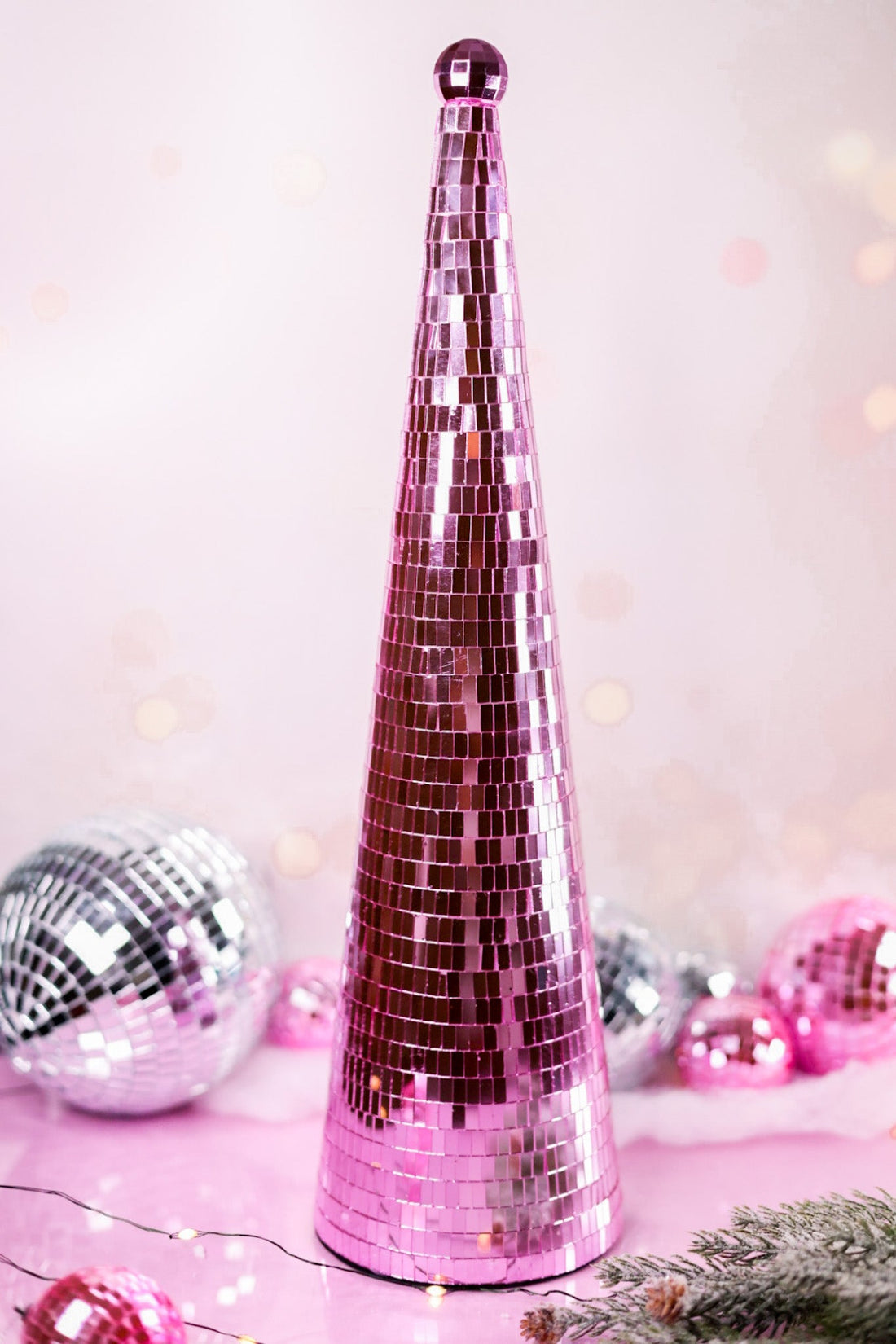 Pink Disco Ball Christmas Tree - Whiskey Skies - RAZ IMPORTS