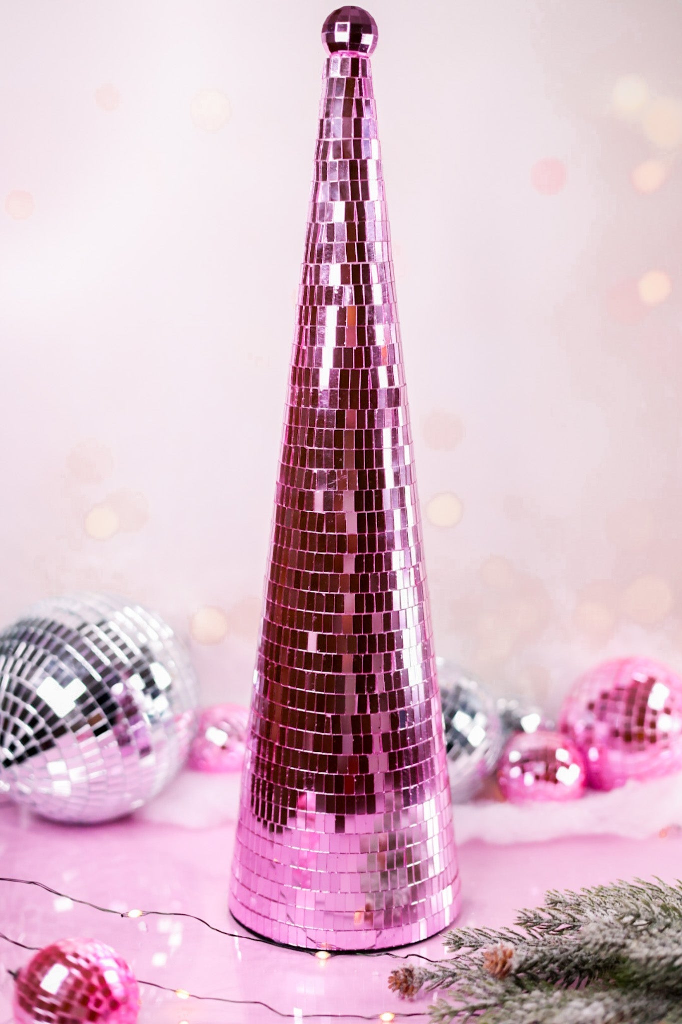 Pink Disco Ball Christmas Tree - Whiskey Skies - RAZ IMPORTS