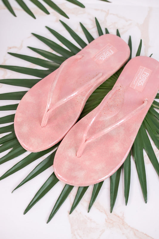 Pink Disco Ball Thong Sandals - Whiskey Skies - FLOJOS