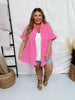 Pink Dolman Sleeve Babydoll Top - Whiskey Skies - ANDREE BY UNIT