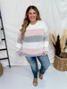 Pink & Grey Color Block Sweater - Whiskey Skies - MICHELLE MAE