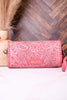 Pink Hand Tooled Leather & Calfskin Elena Mini Bag - Whiskey Skies - LOYAL WEST