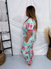 Pink Highland Cow & Floral Print Pajama Set - Whiskey Skies - SHIRLEY & STONE