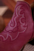Pink Leather Stitched Booties - Whiskey Skies - MYRA BAGS