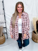 Pink & Mauve Long Sleeve Lightweight Button Down Shacket - Whiskey Skies - WHITE BIRCH