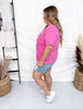 Pink Mineral Washed Retro Halloween Graphic T-Shirt - Whiskey Skies - SUGAR STITCH