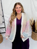 Pink Multi - Colored Ombre Sweater Cardigan - Whiskey Skies - ADORA