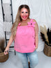 Pink Poplin 3D Flower Strapless Top - Whiskey Skies - ODDI
