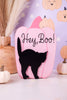 Pink Pumpkin With Black Cat Wooden Sitters (3 Styles) - Whiskey Skies - YOUNG'S INC