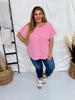 Pink Short Sleeve Waffle Tunic Top - Whiskey Skies - ANDREE BY UNIT