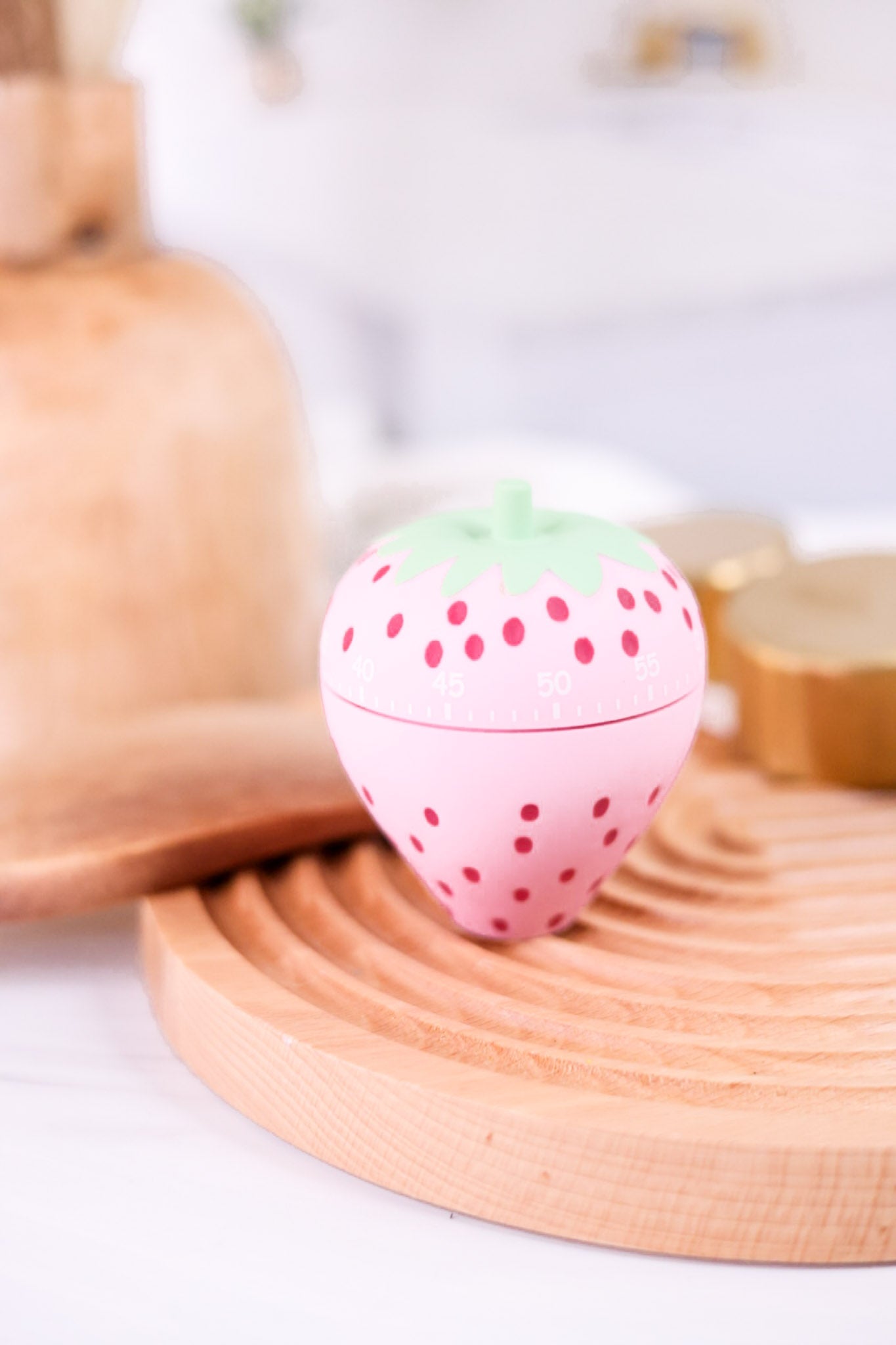 Pink Strawberry Kitchen Timer - Whiskey Skies - HAZEL MAZEL
