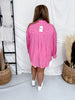 Pink Striped Button Front Top With Sequin Martinis - Whiskey Skies - SOUTHERN GRACE
