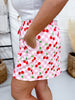 Pink & White Cherry Picnic Skort - Whiskey Skies - JESS LEA