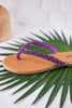 "Pinky Promise" Lavender Braided Rhinestone Thong Sandals - Whiskey Skies - CORKYS FOOTWEAR