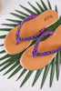 "Pinky Promise" Lavender Braided Rhinestone Thong Sandals - Whiskey Skies - CORKYS FOOTWEAR