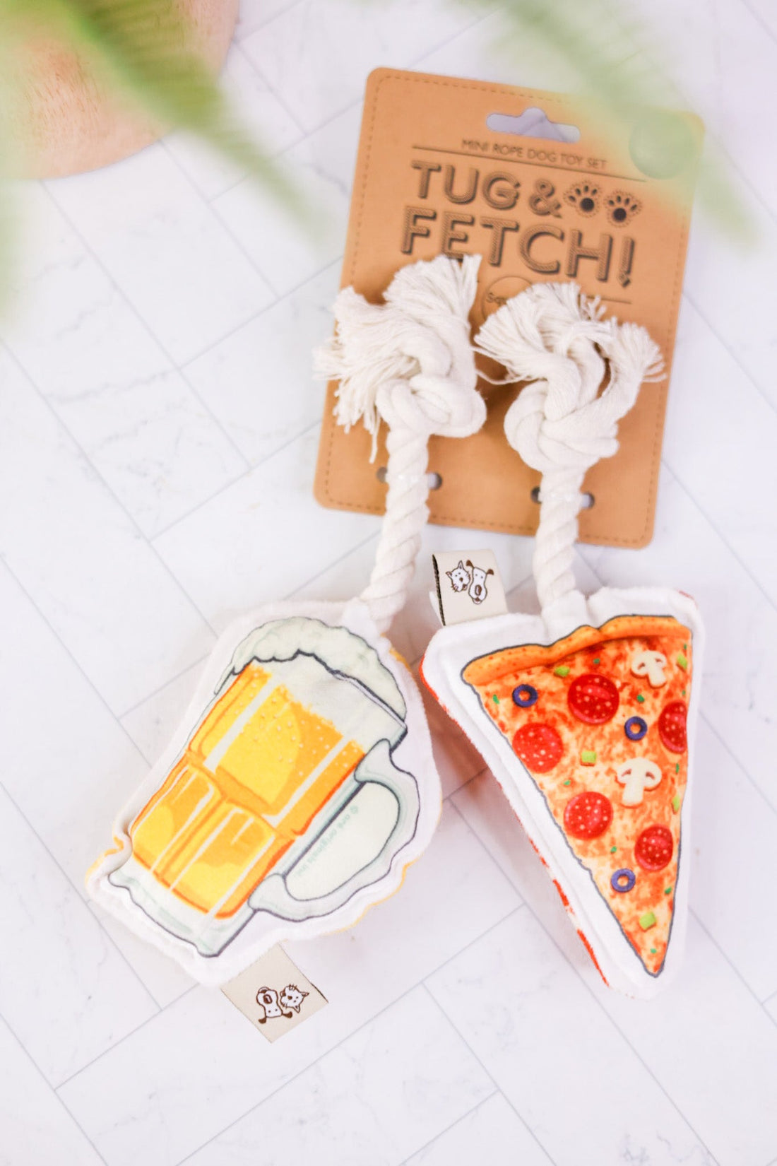 Pizza & Beer Mini Dog Toy Set - Whiskey Skies - ORE ORIGINALS