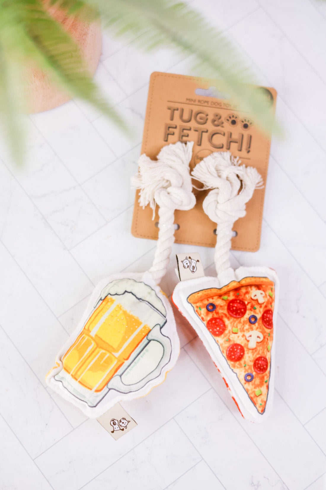 Pizza & Beer Mini Dog Toy Set - Whiskey Skies - ORE ORIGINALS