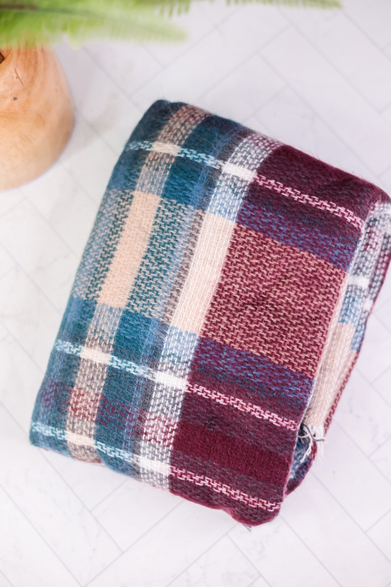 Plaid Blanket Scarf (Two Colors) - Whiskey Skies - HADLEY WREN