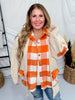 Plaid Button Down Detailed Sweater Cardigan - Whiskey Skies - AND THE WHY